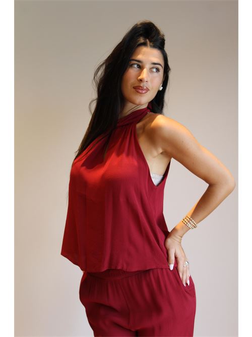 Top in viscosa con scollo americana DIECI MINUTI | 553844